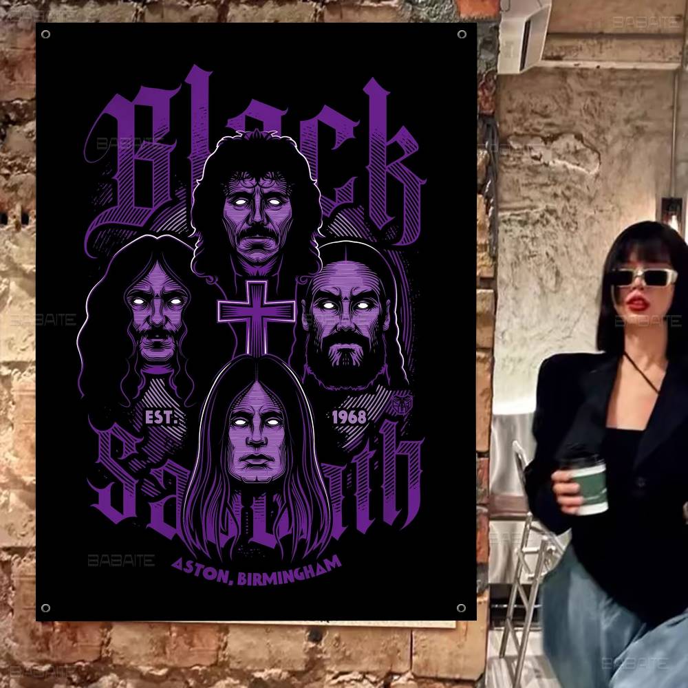 Commercial Banner Printing - 블랙 새비(Black Sabbath) 헤비 메탈 고급