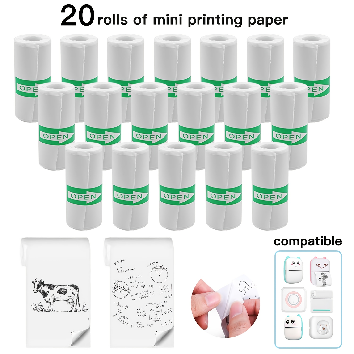 Heat Transfer Vinyl Roll - 20 롤 흰색 열 스티커 용지