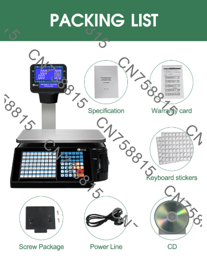 Commercial Printing Options - 슈퍼마켓 상업용 전자 계량기 바코드 스케일