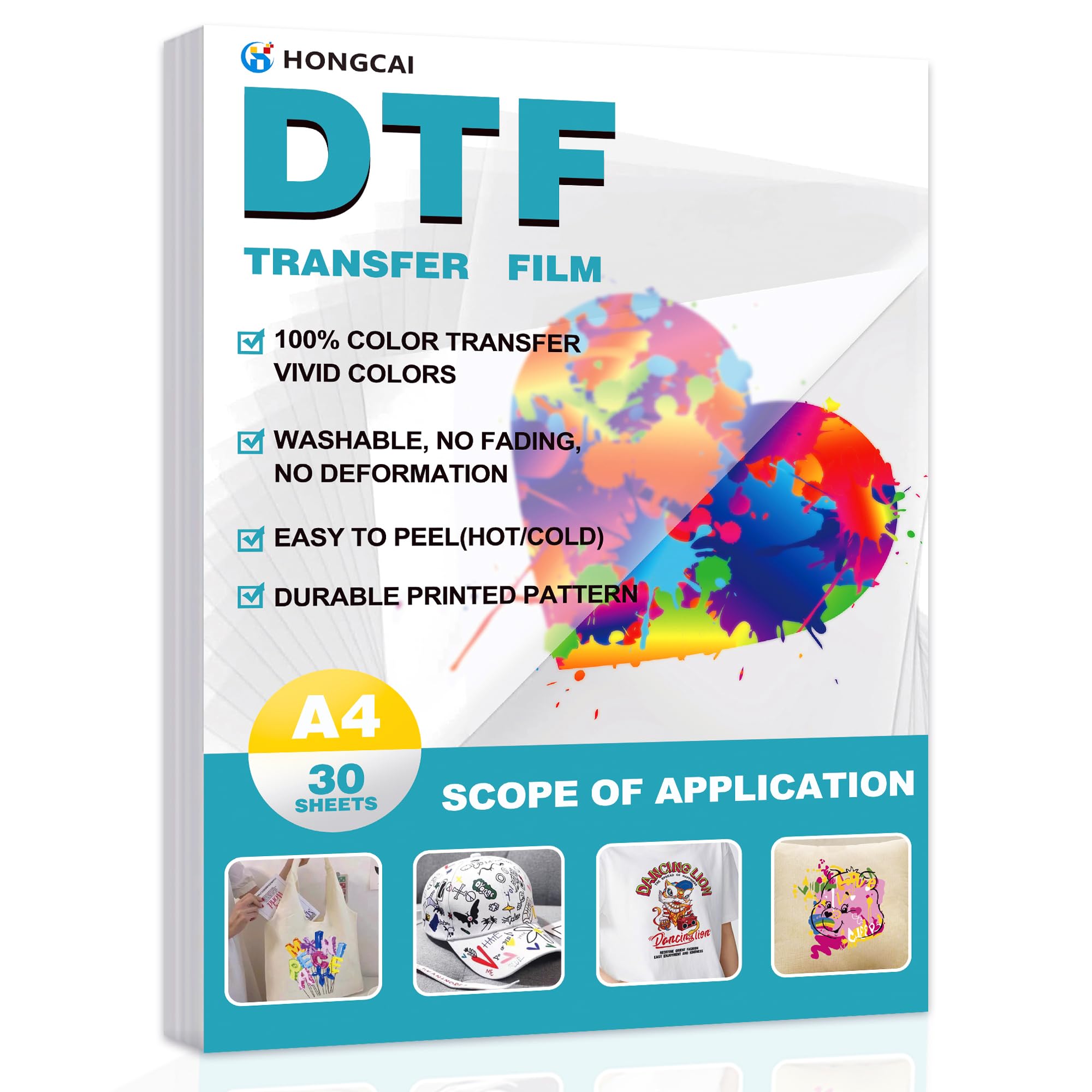 Dtf Hot Peel Film - HONGCAI 30매 A4 DTF 전사 필름
