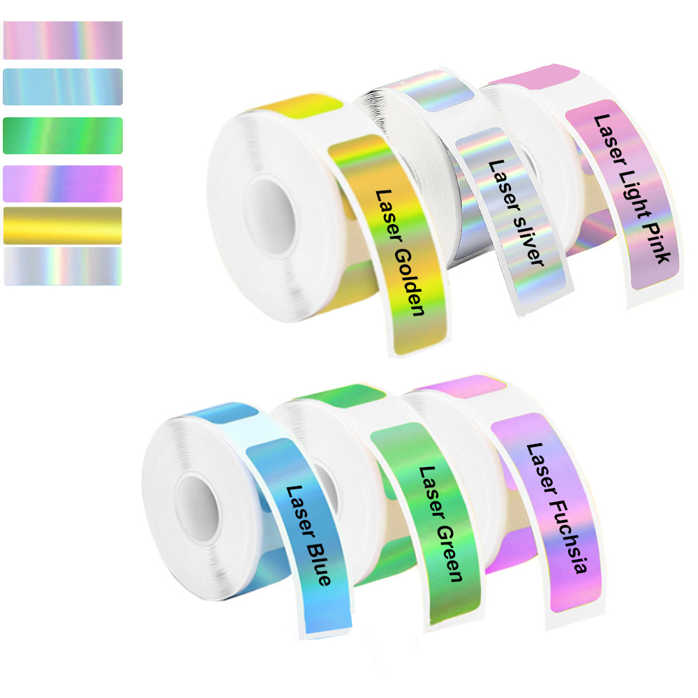 Heat Transfer Vinyl Roll - 2 롤 12*40mm 홀로그램 라벨 스티커