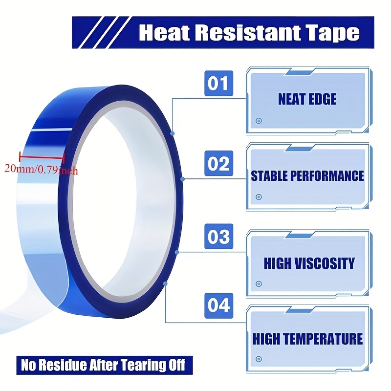 YITAPE 4개입 블루 열전사 테이프 고온 저항 잔여 - Heat Transfer Vinyl Roll 리뷰 및 가격