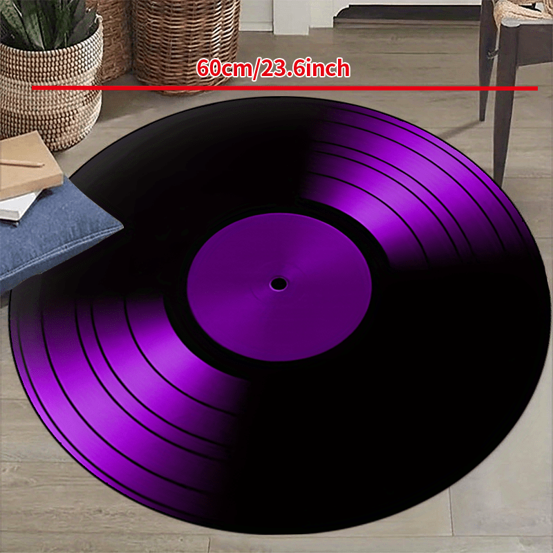 멋진 그라데이션 퍼플 블랙 비닐 레코드 원형 러그, 레 - Commercial Vinyl Printing Machine 리뷰 및 가격