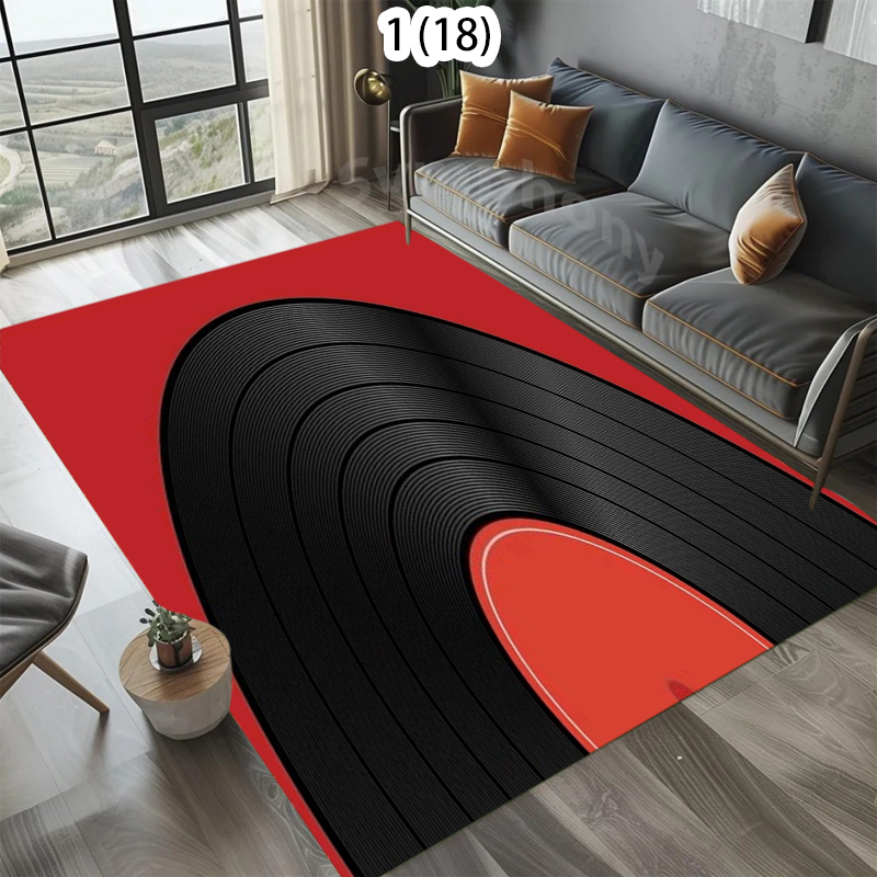 다채로운 색상의 비닐 레코드 패턴 소프트 러그, 세탁  - Commercial Vinyl Printing Machine 리뷰 및 가격